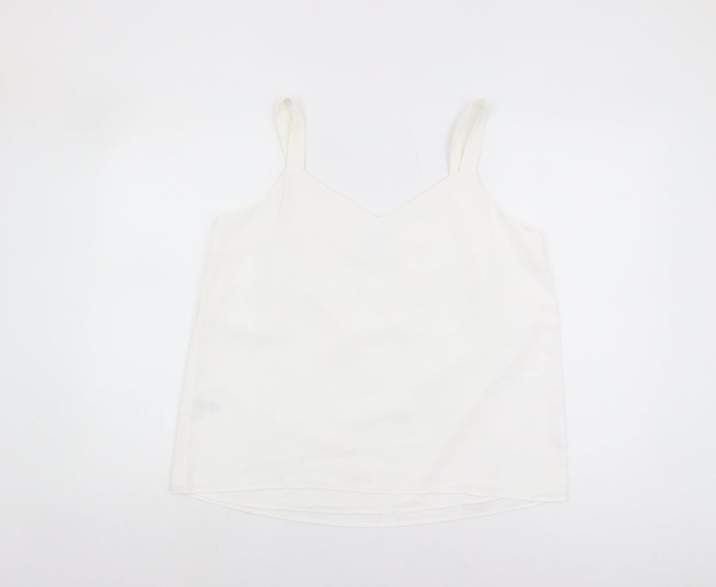 Womens UK Size 12 M&Co Ivory Camisole Tank