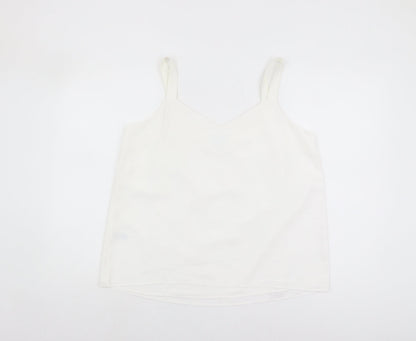Womens UK Size 12 M&Co Ivory Camisole Tank