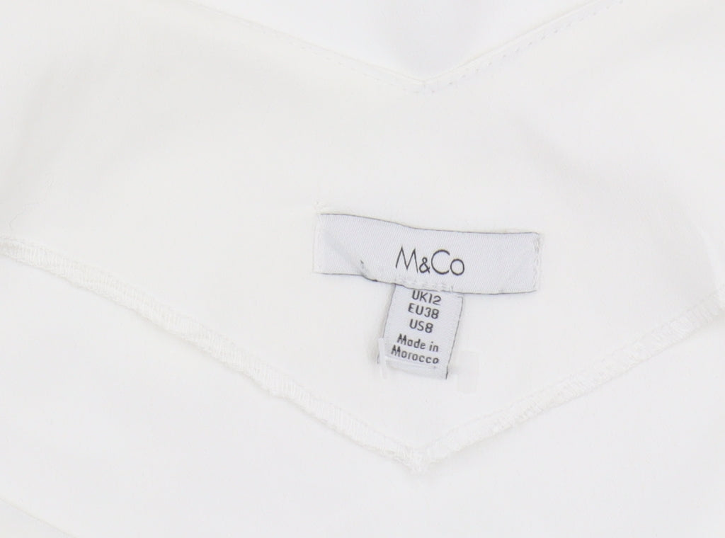 Womens UK Size 12 M&Co Ivory Camisole Tank