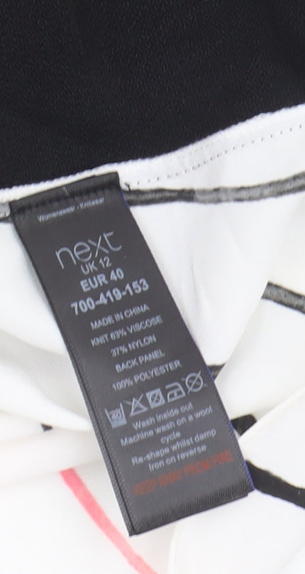 Womens UK Size 12 NEXT Multicoloured Basic Blouse