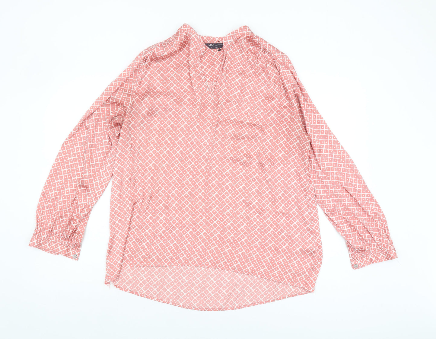 Womens UK Size 10 Marks and Spencer Red Basic Blouse
