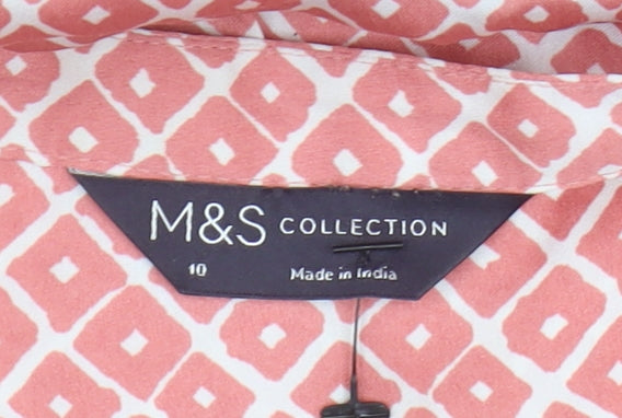 Womens UK Size 10 Marks and Spencer Red Basic Blouse