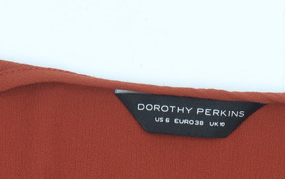 Womens UK Size 10 Dorothy Perkins Red Basic Blouse