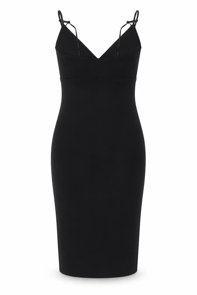 New Look Women's Black Sleeveless V-Neck Dress