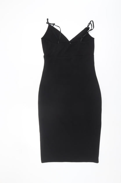 New Look Women's Black Sleeveless V-Neck Dress
