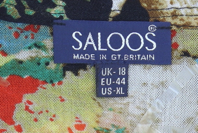 Womens UK Size 18 Saloos Multicoloured Tunic