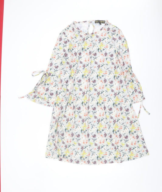 QED London Floral Women's Dress, Multicoloured, Size 12