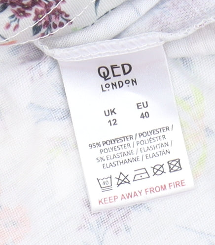 QED London Floral Women's Dress, Multicoloured, Size 12