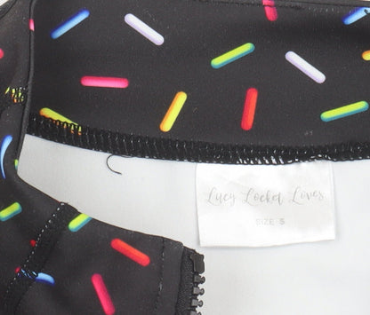 Lucy Locket Loves Women's Black Sprinkle Print Jacket