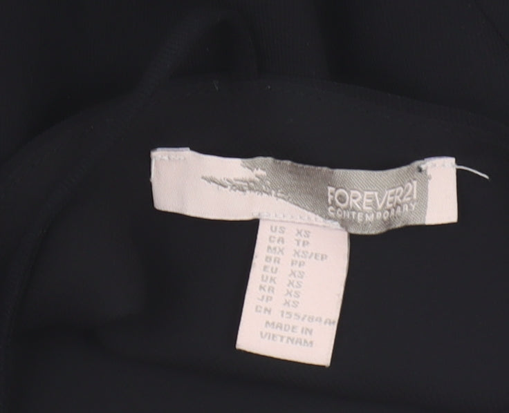 Womens UK Size XS FOREVER 21 Black Camisole Tank