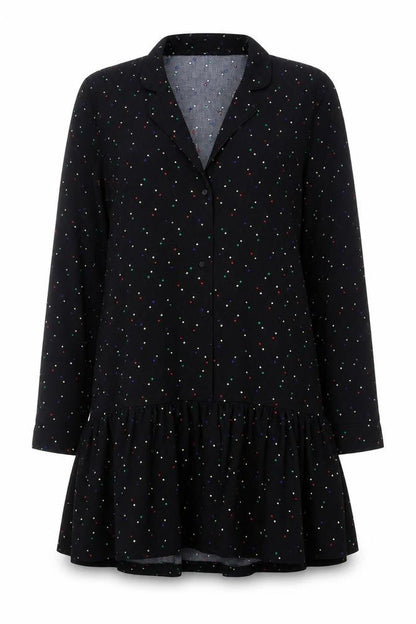 Zara Women's Black Polka Dot A-Line Dress XS