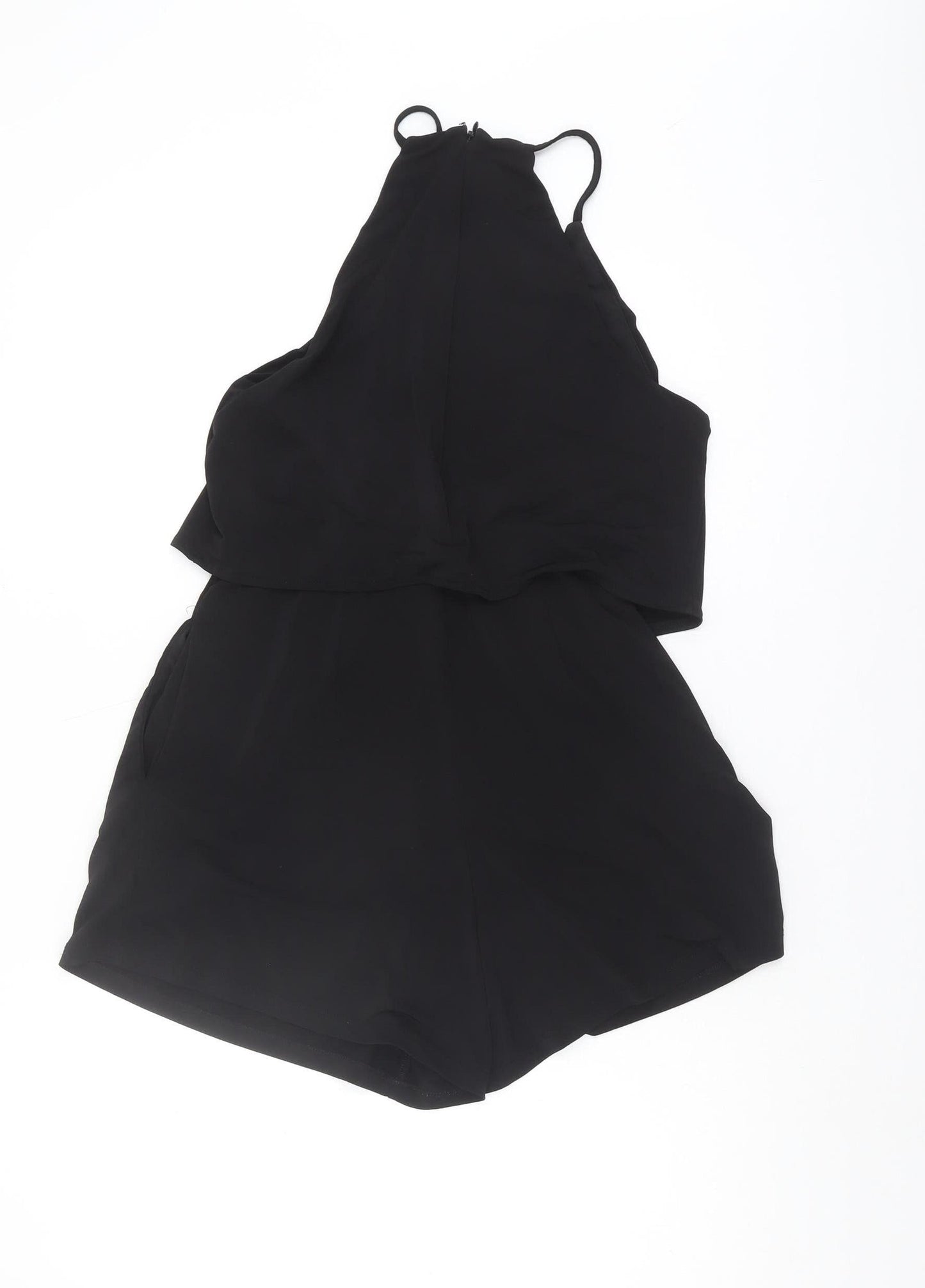 South Women's Black Halter Playsuit Size 12