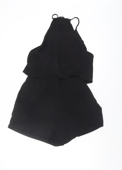 South Women's Black Halter Playsuit Size 12