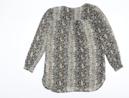 b.young Women's Multicoloured Animal Print Blouse Size 8