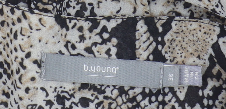 b.young Women's Multicoloured Animal Print Blouse Size 8