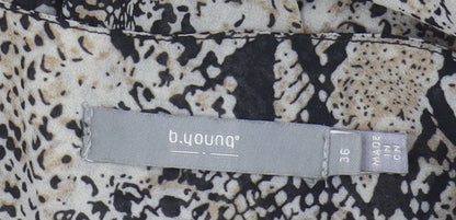 b.young Women's Multicoloured Animal Print Blouse Size 8