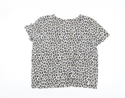 Lefties Women's Multicolour Animal Print T-Shirt L