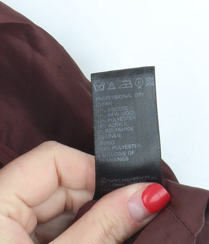 Marks and Spencer Women's Red Long Skirt Size 12