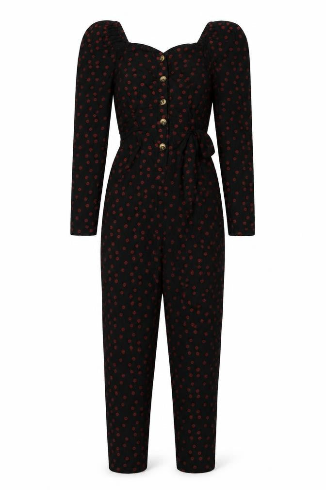 Womens UK Size 6 ASOS One-Piece Black Jumpsuit
