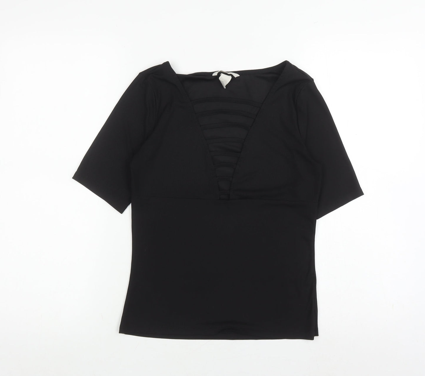 Womens UK Size S H&M Black Basic Blouse