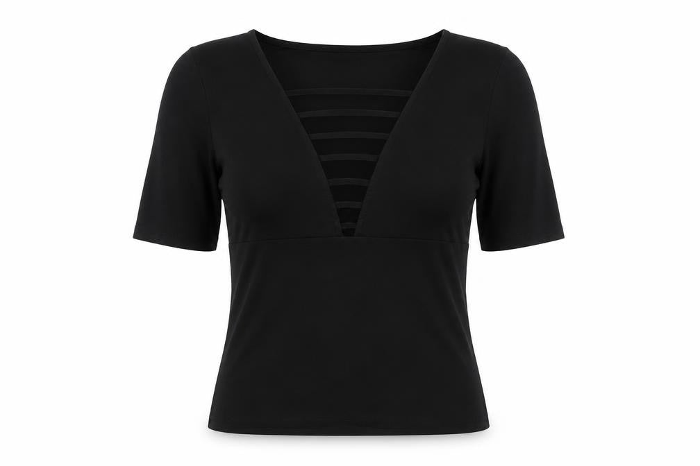 Womens UK Size S H&M Black Basic Blouse
