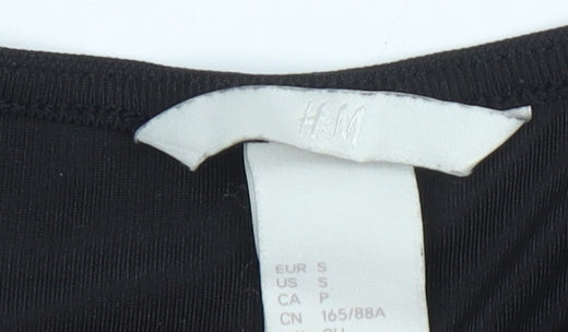 Womens UK Size S H&M Black Basic Blouse