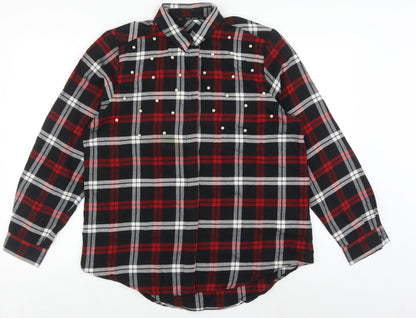 Womens UK Size M Zara Multicoloured Basic Button-Up