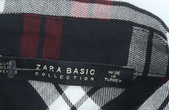 Womens UK Size M Zara Multicoloured Basic Button-Up
