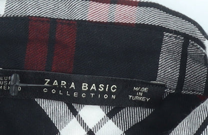 Womens UK Size M Zara Multicoloured Basic Button-Up