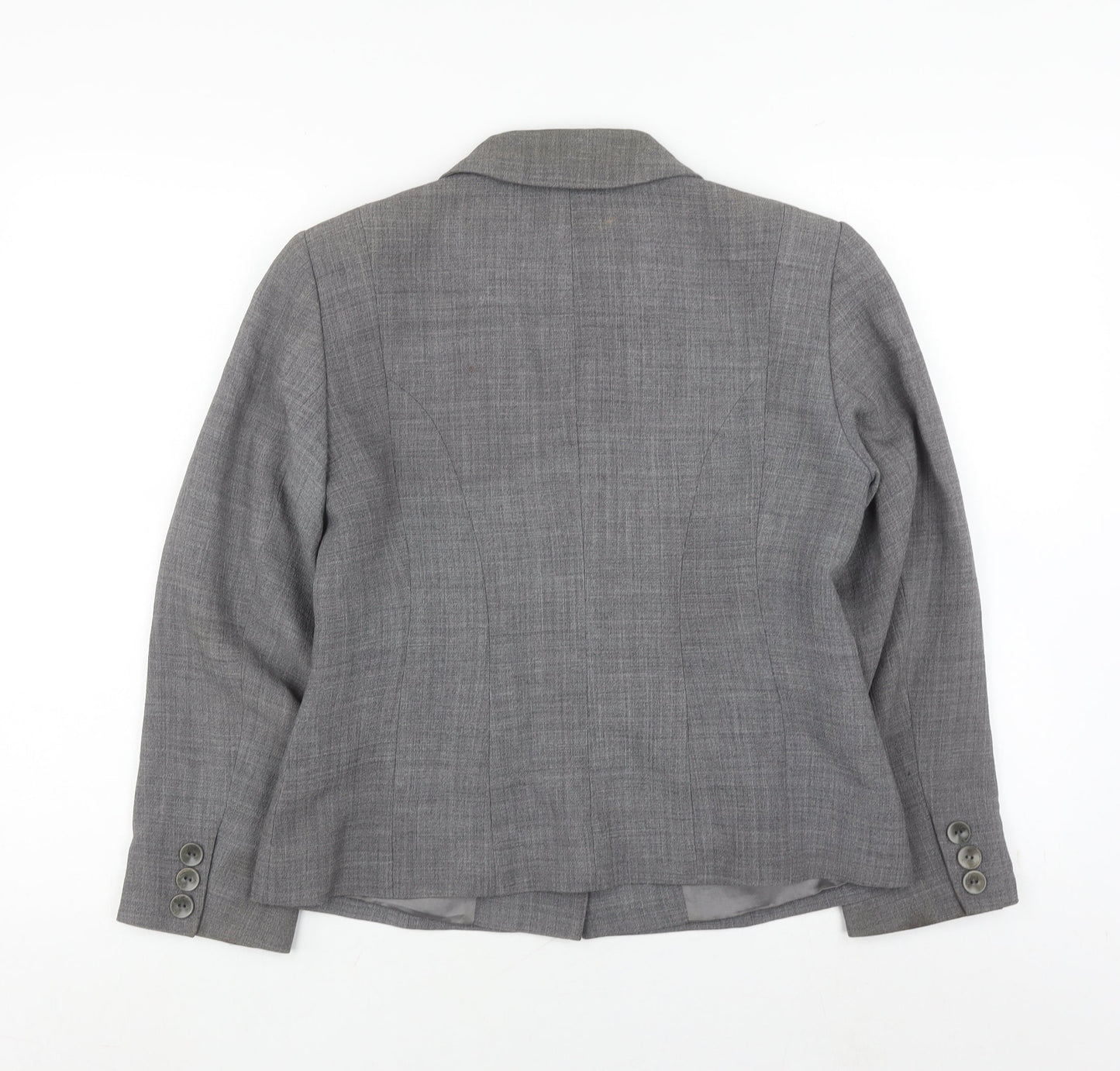 Precis Grey Women's Suit Jacket Petite Size 10