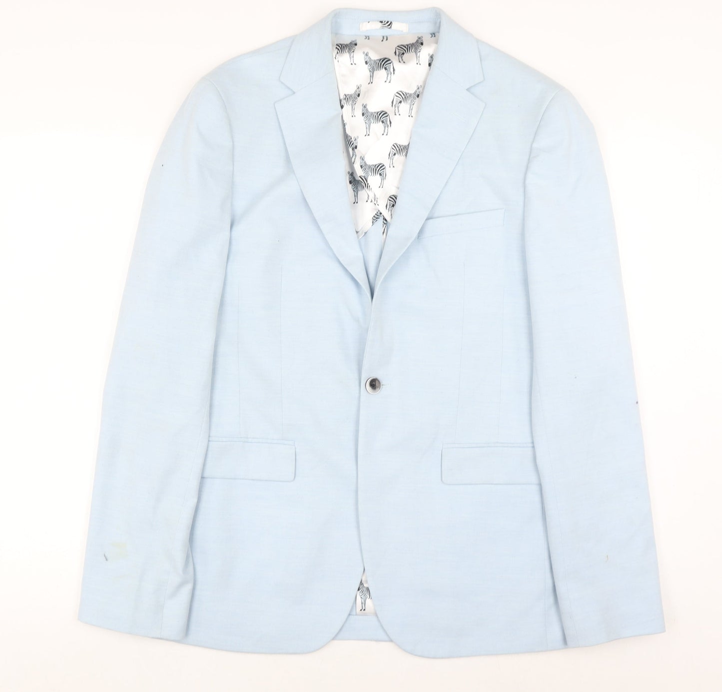 Mens UK Size 40 Moss London Regular Blue Suit Jacket