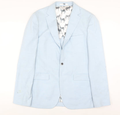 Mens UK Size 40 Moss London Regular Blue Suit Jacket