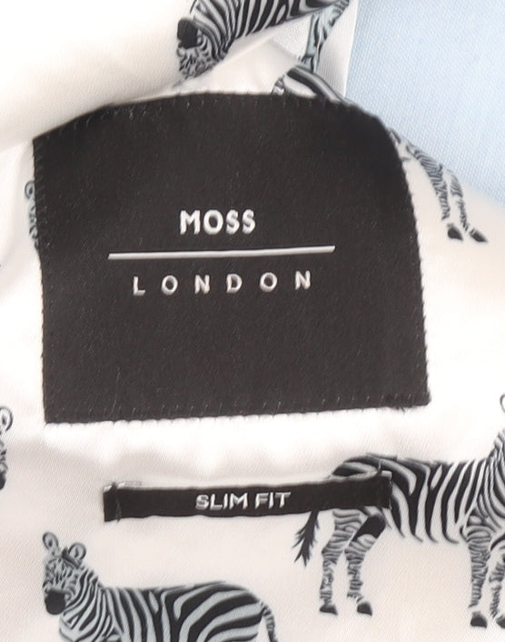 Mens UK Size 40 Moss London Regular Blue Suit Jacket