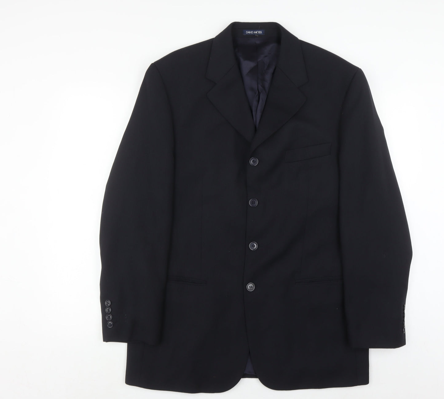Mens UK Size 40 David Moss Regular Blue Suit Jacket