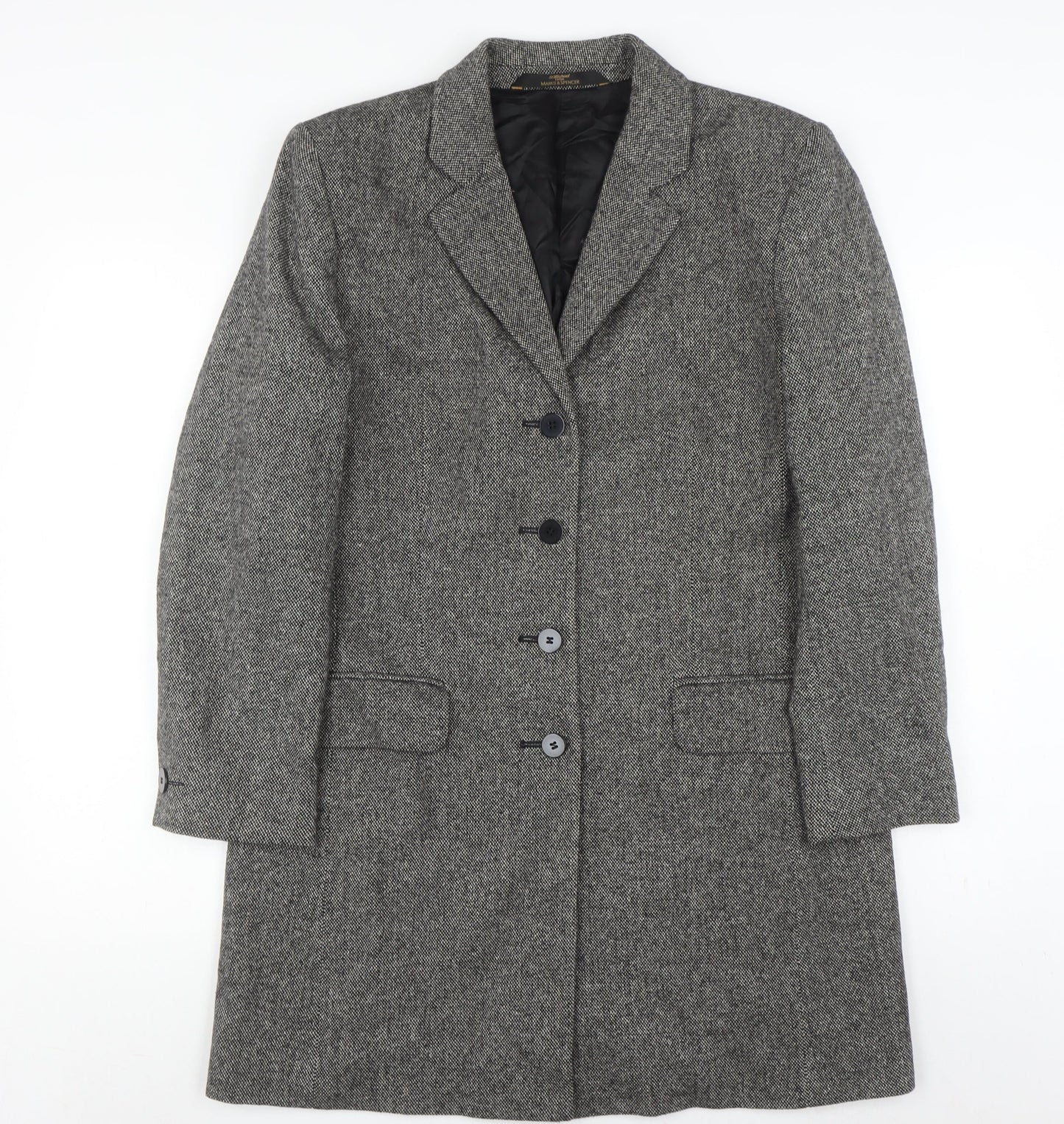 Marks and Spencer Women’s Black Blazer Size 16 Herringbone