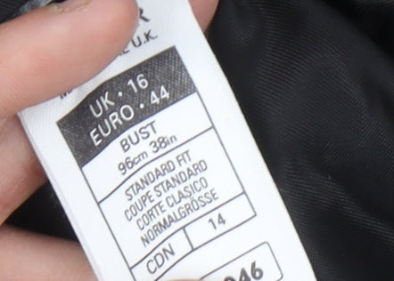 Marks and Spencer Women’s Black Blazer Size 16 Herringbone