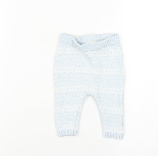 Next Baby Blue Cotton Leggings 0-3 Months