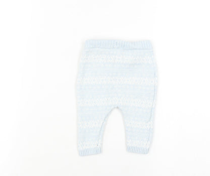 Next Baby Blue Cotton Leggings 0-3 Months