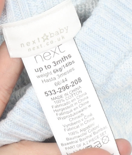 Next Baby Blue Cotton Leggings 0-3 Months