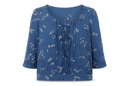 Womens UK Size 12 NEXT Blue Basic Blouse