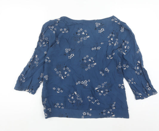 Womens UK Size 12 NEXT Blue Basic Blouse