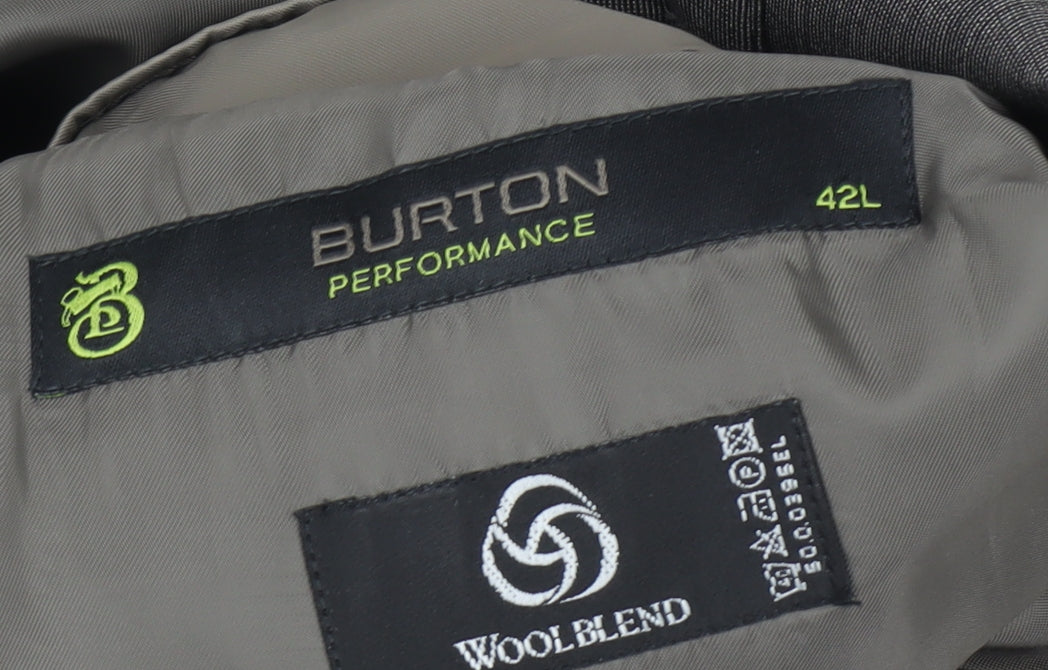 Mens UK Size 42 Burton Regular Grey Suit Jacket