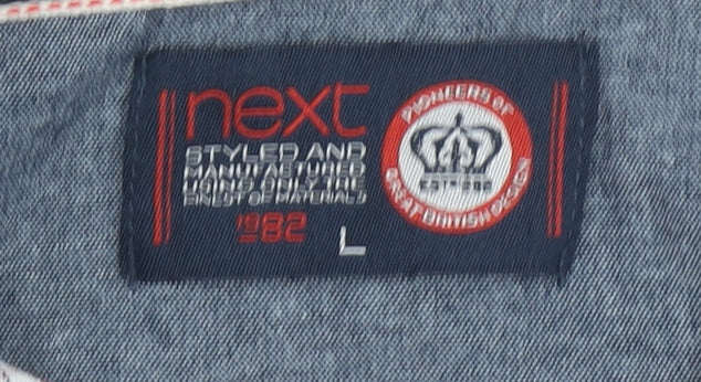 Next Men's Grey Cotton Pullover Jumper, Size L