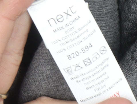 Next Men's Grey Cotton Pullover Jumper, Size L