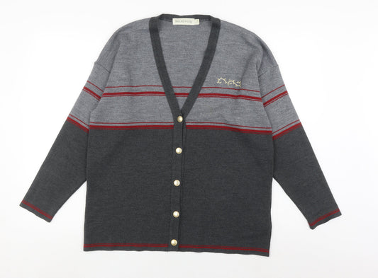 Womens UK Size 14 Holmewood Grey Cardigan Jumper
