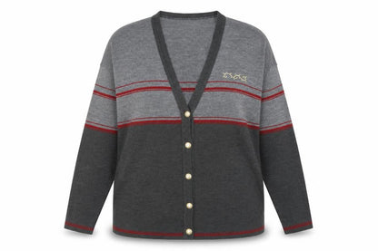 Womens UK Size 14 Holmewood Grey Cardigan Jumper