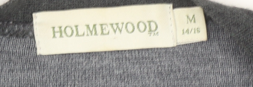 Womens UK Size 14 Holmewood Grey Cardigan Jumper