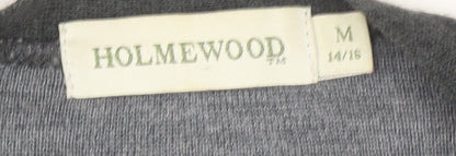 Womens UK Size 14 Holmewood Grey Cardigan Jumper