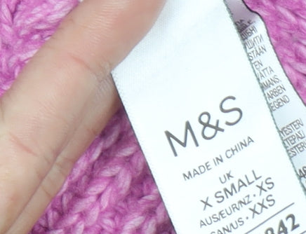 Womens UK Size XS Marks and Spencer Pink Vest Jumper