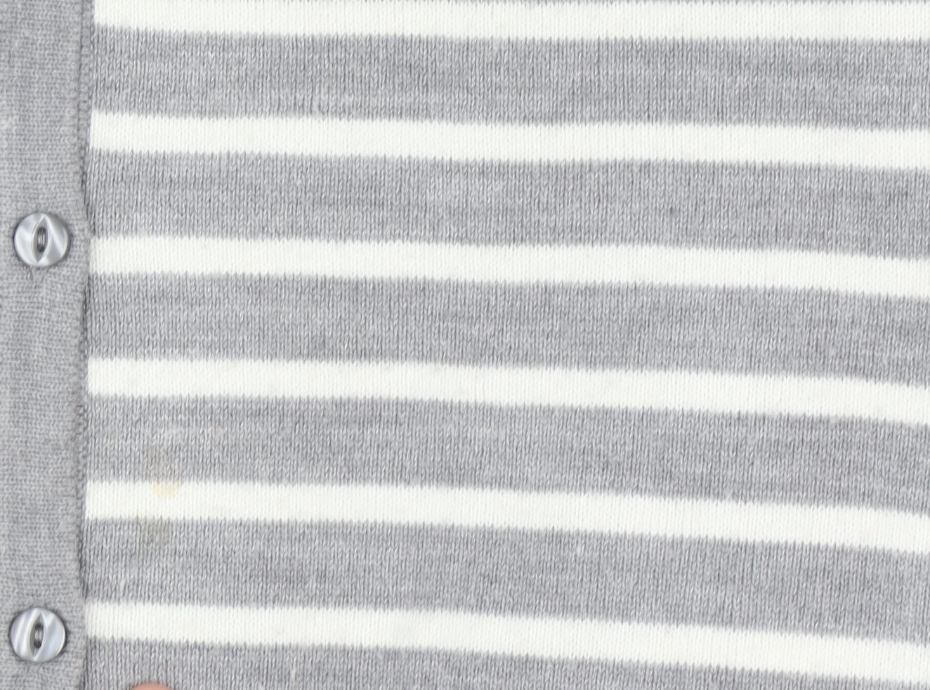 Topvalu Women's Grey Striped Cardigan M